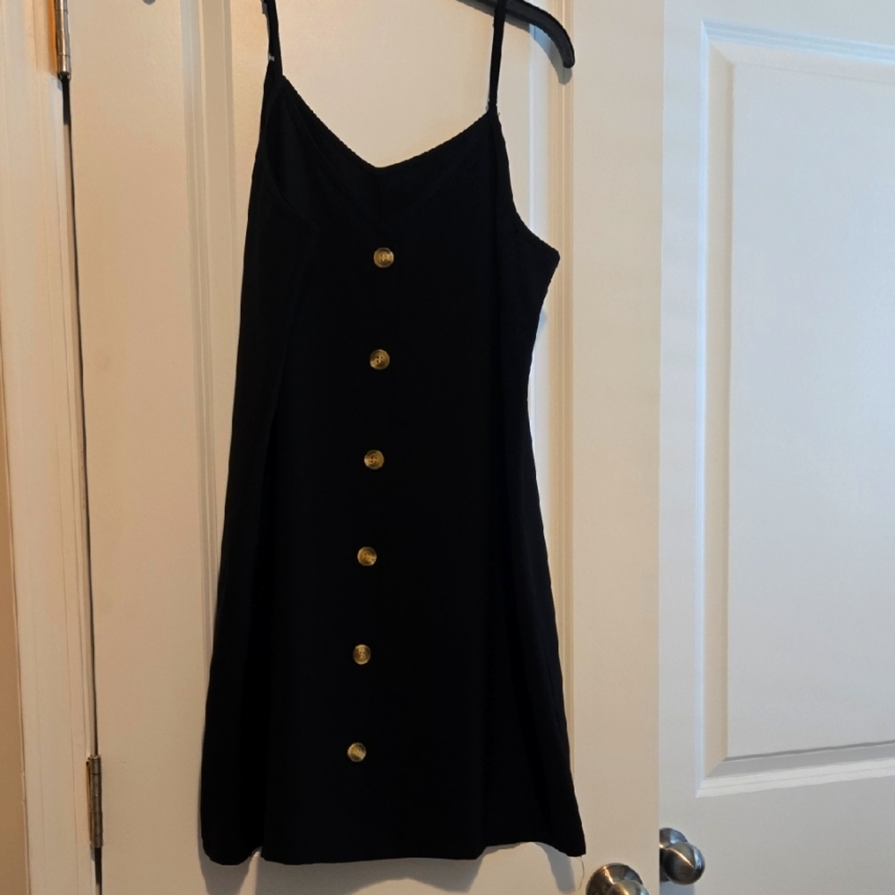 Black Button-Down Dress